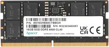 Оперативная память Apacer 16ГБ DDR5 SODIMM 4800 МГц AS16GHB48CTBBGH