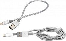 Кабель Verbatim USB-Lightning 1 м + 30 см (серебристый) 48873