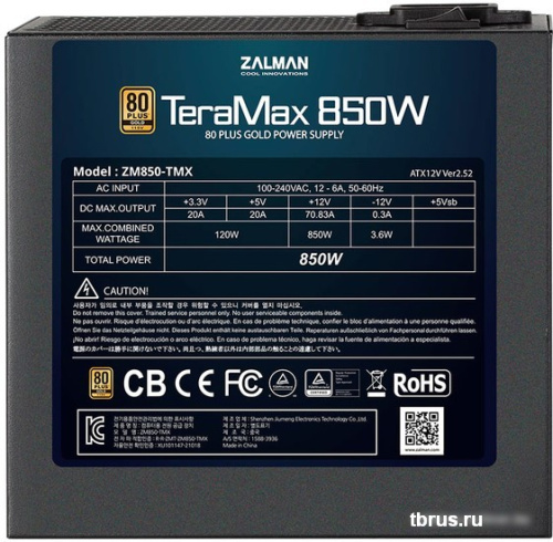 Блок питания Zalman TeraMax 850W ZM850-TMX фото 6