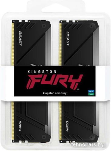 Оперативная память Kingston FURY Beast RGB 2x32ГБ DDR4 2666 МГц KF426C16BB2AK2/64 фото 5