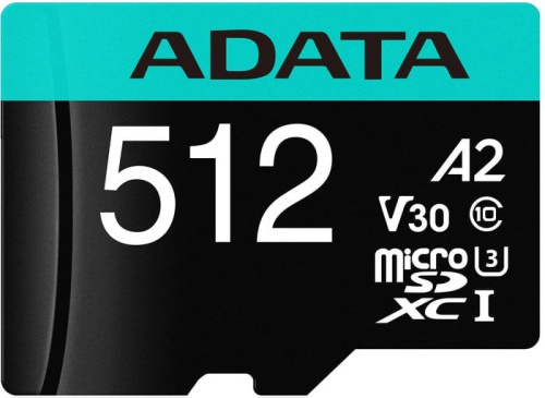Карта памяти A-Data Premier Pro AUSDX512GUI3V30SA2-RA1 microSDXC 512GB (с адаптером) фото 4