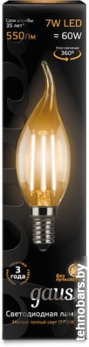 Светодиодная лампа Gauss LED Filament Candle tailed E14 7 Вт 2700 К 104801107 фото 4