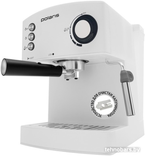 Рожковая помповая кофеварка Polaris PCM 1527E Adore Crema (белый) фото 3