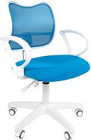 Кресло CHAIRMAN 450LT white (голубой)