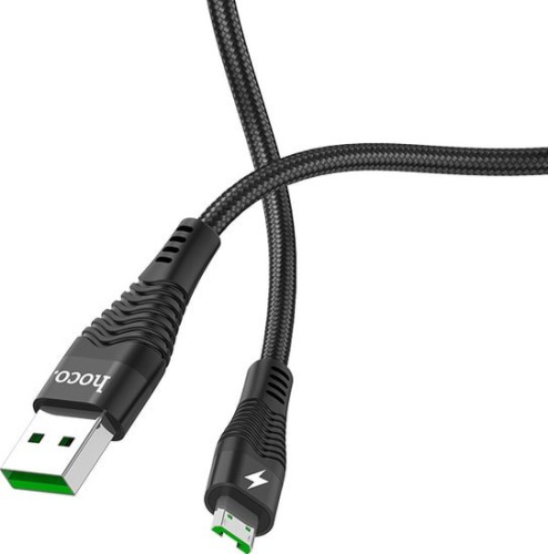Кабель Hoco U53 4A Flash USB Type-A - MicroUSB (1.2 м, черный) фото 5