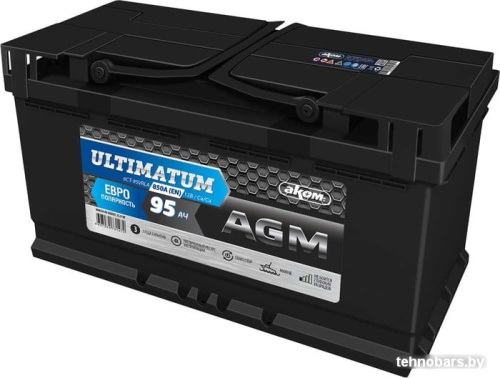Автомобильный аккумулятор AKOM Ultimatum AGM R (95 А·ч) фото 3