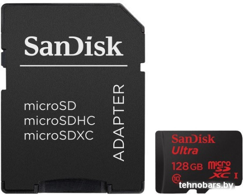 Карта памяти SanDisk Ultra microSDXC (Class 10) 128GB + адаптер (SDSDQUAN-128G-G4A) фото 3