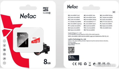 Карта памяти Netac microSDHC P500 ECO 8GB фото 4