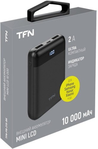 Портативное зарядное устройство TFN Mini LCD 10000mAh (черный) фото 5