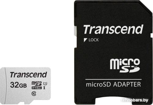Карта памяти Transcend microSDHC 300S 32GB + адаптер фото 3