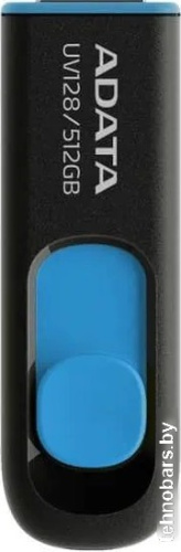 USB Flash ADATA DashDrive UV128 512GB (черный/синий) фото 4