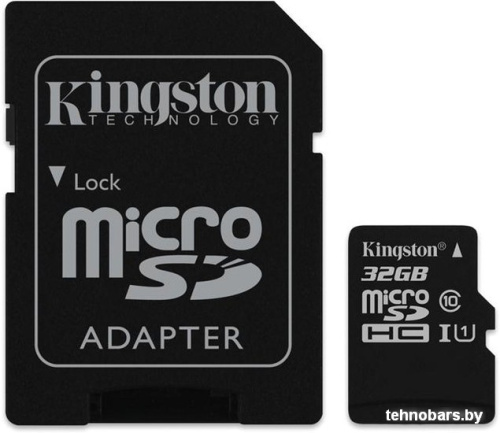 Карта памяти Kingston microSDHC UHS-I (Class 10) 32GB + адаптер [SDC10G2/32GB] фото 3