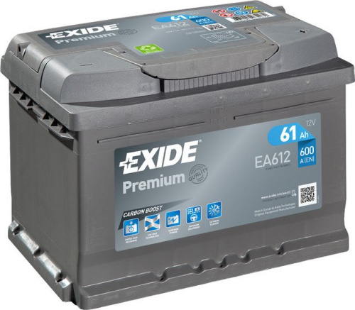 Автомобильный аккумулятор Exide Premium EA612 (61 А·ч)