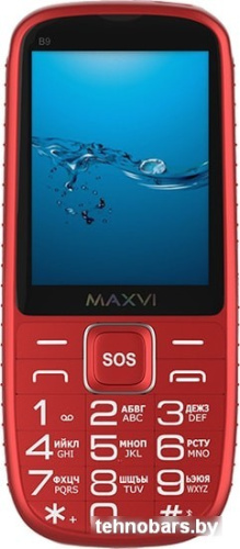 Мобильный телефон Maxvi B9 (красный) фото 4