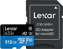 Карта памяти Lexar 633x microSDXC LSDMI512BB633A 512GB (с адаптером)