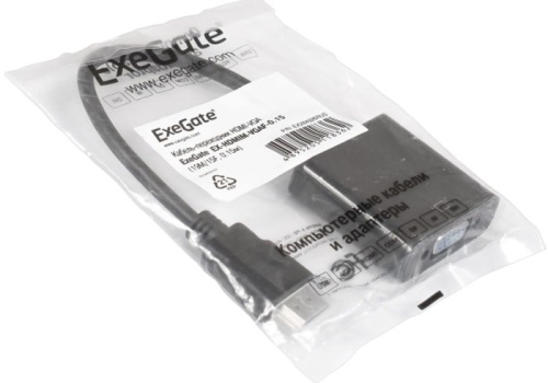 Адаптер ExeGate HDMI - VGA EX-HDMIM-VGAF-0.15 (0.15 м, черный) фото 4