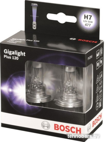 Галогенная лампа Bosch H7 Gigalight Plus 120 2шт [1987301107] фото 3