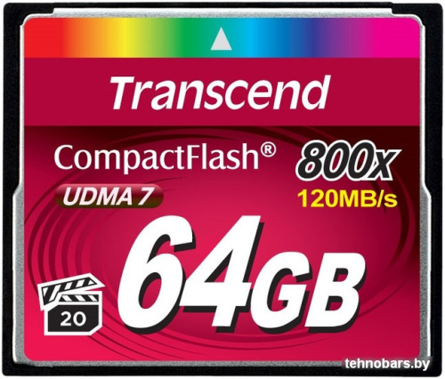 Карта памяти Transcend 800x CompactFlash Premium 64GB (TS64GCF800) фото 3