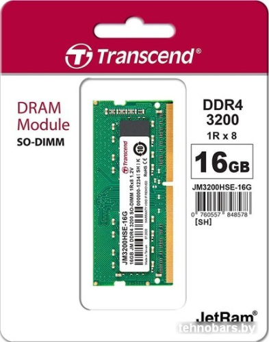 Оперативная память Transcend JetRam 16GB DDR4 SODIMM PC4-25600 JM3200HSE-16G фото 4