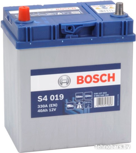 Автомобильный аккумулятор Bosch S4 019 (540127033) 40 А/ч JIS фото 3