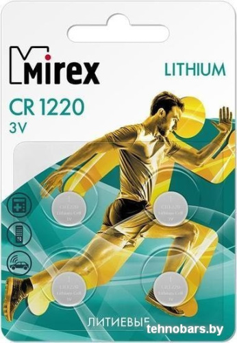 Элементы питания Mirex CR1220 Mirex литиевая блистер 4 шт. 23702-CR1220-E4 фото 3