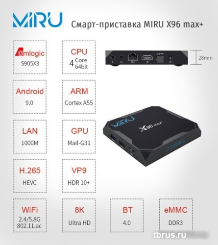 Смарт-приставка Miru X96 Max+ 4ГБ/32ГБ фото 6
