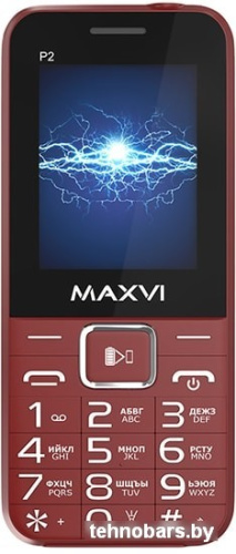 Мобильный телефон Maxvi P2 (винный красный) фото 4
