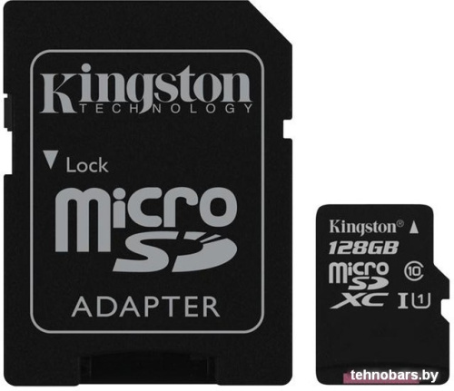 Карта памяти Kingston microSDXC UHS-I (Class 10) 128GB + адаптер [SDC10G2/128GB] фото 3