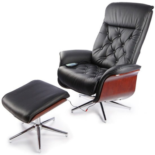 Массажное кресло Calviano 95 с пуфом (черный) фото 4