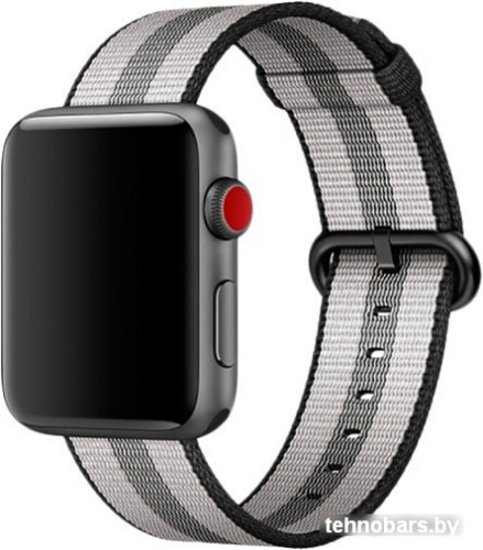 Ремешок Miru SN-02 для Apple Watch (черная полоса) фото 3