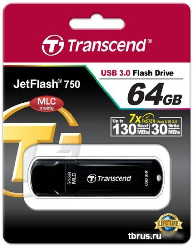 USB Flash Transcend JetFlash 750 64GB (TS64GJF750K) фото 7