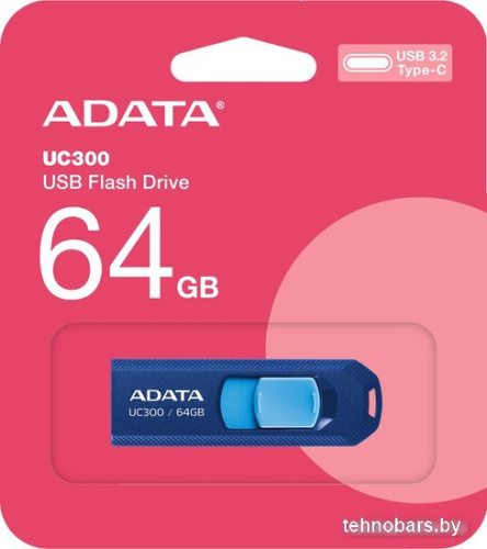 USB Flash ADATA UC300 64GB (синий/голубой) фото 4