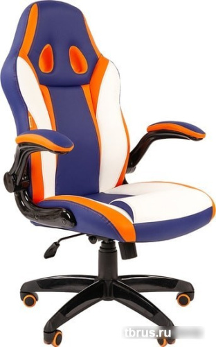 Кресло CHAIRMAN Game 15 (синий/белый/оранжевый) фото 3