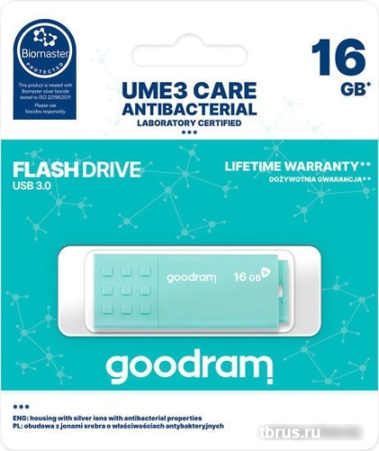 USB Flash GOODRAM UME3 Care 16GB (бирюзовый) фото 7