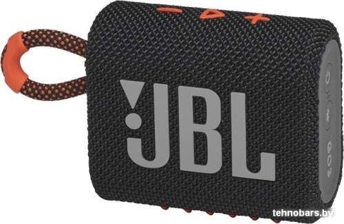 Беспроводная колонка JBL Go 3 (черный/оранжевый) фото 3