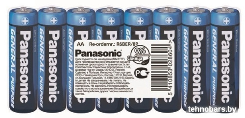 Батарейки Panasonic General Purpose AA 8 шт. [R6BER/8P] фото 3