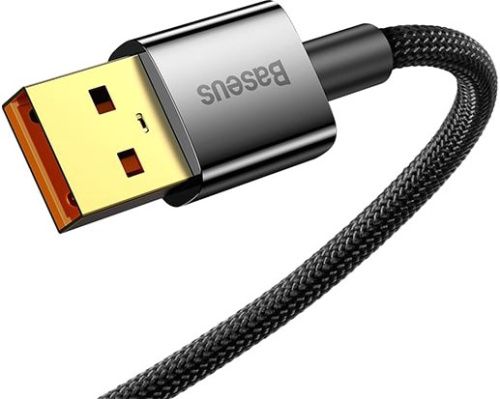 Кабель Baseus Explorer Series Auto Power-Off Fast Charging USB Type-A -USB Type-C (1 м, черный) фото 5