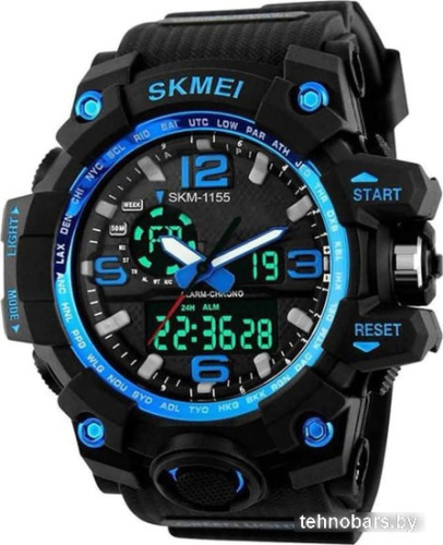 Наручные часы Skmei 1155-1 (черный/синий) фото 3