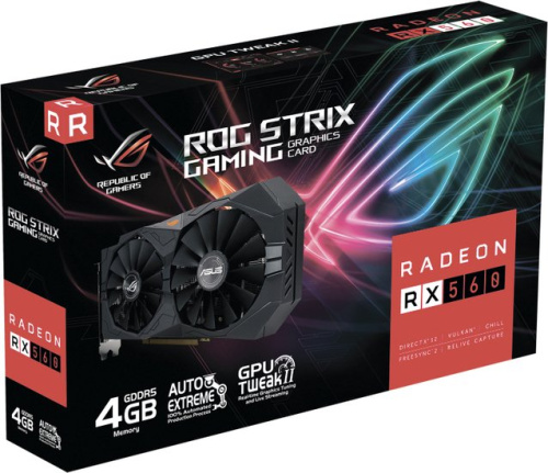 Видеокарта ASUS ROG Strix Radeon RX 560 4GB GDDR5 ROG-STRIX-RX560-4G-V2-GAMING фото 4