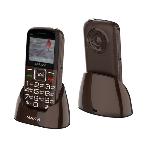 Кнопочный телефон Maxvi B5ds (коричневый) фото 4