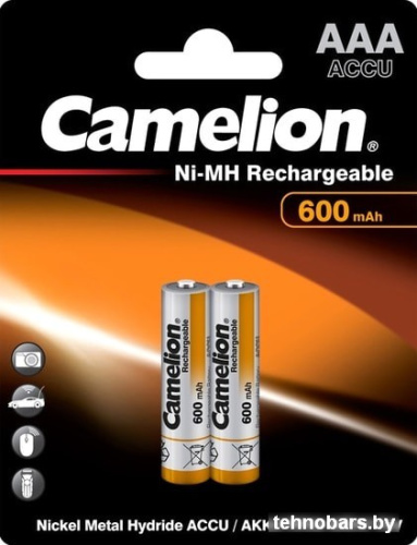 Аккумулятор Camelion AAA 600mAh 2 шт. NH-AAA600-BP2 фото 3