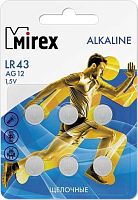 Элементы питания Mirex LR43 (AG12) Mirex блистер 6 шт. 23702-LR43-E6