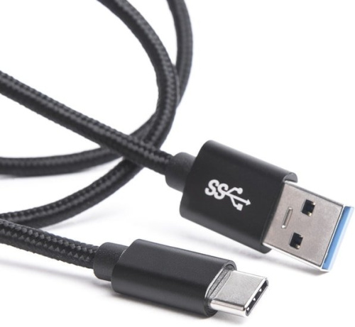 Кабель Atom USB Type-C 3.1 - USB Type-A 3.0 (1 м, черный) фото 5