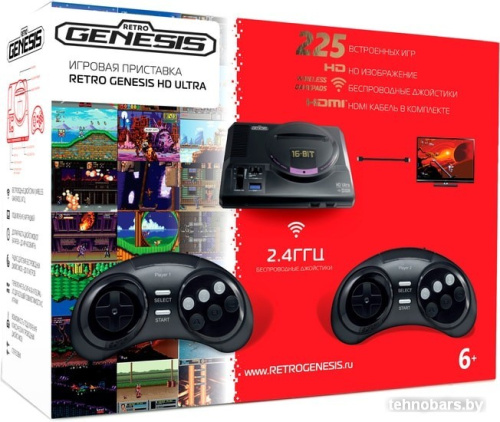 Игровая приставка Retro Genesis HD Ultra (2 геймпада, 225 игр) фото 3