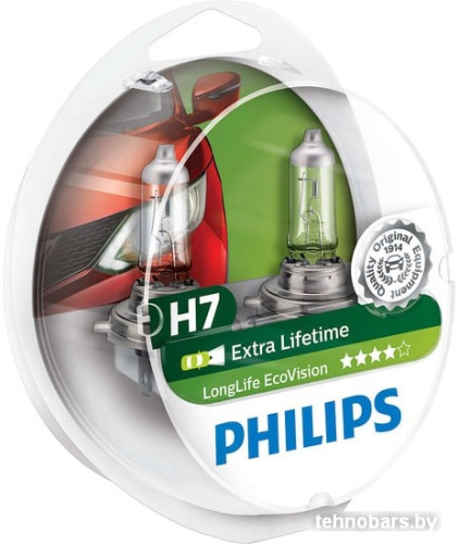Галогенная лампа Philips H7 LongLife EcoVision 2шт фото 3