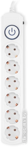 Сетевой фильтр IPPON BK-6-EU-5-10-W (5м, 6 розеток, белый) фото 4