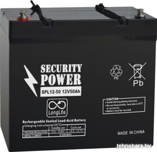 Аккумулятор для ИБП Security Power SPL 12-50 (12В/50 А·ч) фото 3