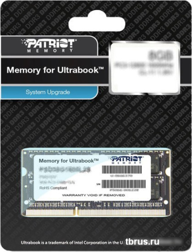 Оперативная память Patriot Memory for Ultrabook 4GB DDR3 SO-DIMM PC3-12800 (PSD34G1600L81S) фото 7