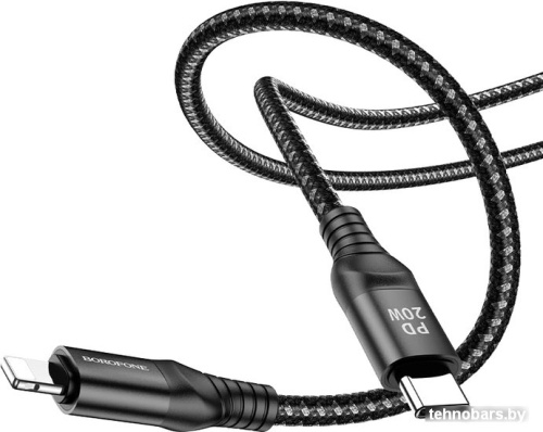 Кабель Borofone BX56 USB Type-C - Lightning (1 м, черный) фото 3