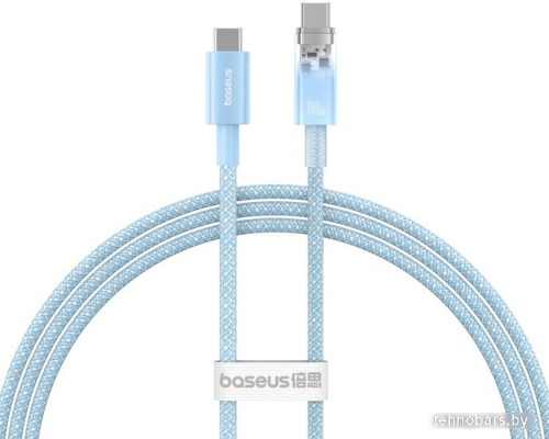 Кабель Baseus Explorer Series Fast Charging with Smart Temperature Control USB Type-C USB Type-C (1 м, голубой) фото 3